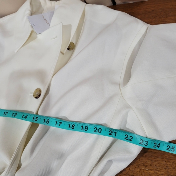 J Crew Trench coat in wool blend Size 16 NWT Cream - Picture 10 of 12